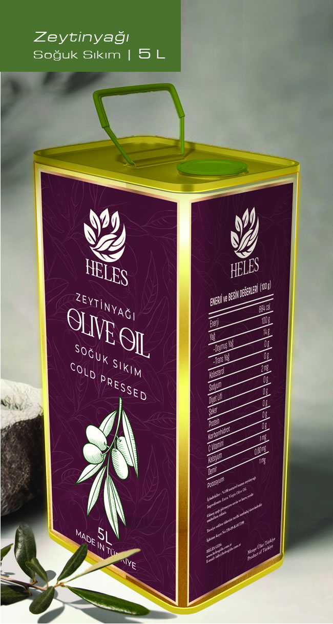 Heles Gıda Organik Zeytin Yağı 5 LT